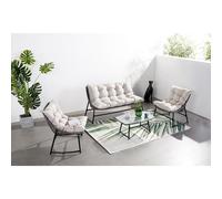 Salon De Jardin Bas Résine Gris 4 Places Guahana Gris