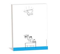 Guajolote Prints Bloc-notes de motivation sarcastique amusant pour collègue - Help! - Cadeau amusant pour amis et collègues de travail, 10,2 x 13,3 cm, 50 feuilles