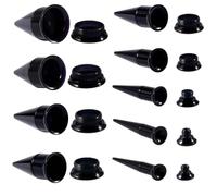 Gualiy 2 Pièce Écarteur Oreille, Plug Tunnel Ecarteur 5mm Kit D'Étirement Acrylique Noir