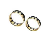 Gualiy 2 Pièce Ecarteur Oreilles Acier inoxydable, Écarteur Tunnel 19mm À Double Bord, Argent Or