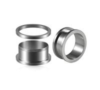 Gualiy 2 Pièce Ecarteur Oreilles Homme, Plug Tunnel Écarteur 8mm Titane G23 Forme Ronde Creuse, Argent