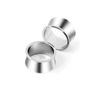 Gualiy 2 Pièce Plug Ecarteur Oreille, Écarteur Tunnel 18mm Acier inoxydable Ronde Creuse, Argent