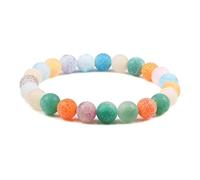 Gualiy Bracelet en Perle Homme, Bracelet en Pierres Colorées de 8mm Bracelets Elastique pour Femmes