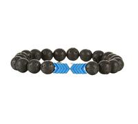 Gualiy Bracelets Hommes Pierres, Bracelet en Pierre de Lave 8mm avec HématiteElastique Bracelets pour Femmes