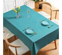 Gualiy Nappes Rectangulaires PVC, Nappe Table 100 x 160 Nappe Table Antitache Couleur Unie Nappe pour Ménage Cuisine Jardin Picnic Exterieur, Vert Mer Clair