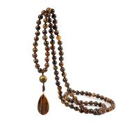 Gualiy Perle Bracelet, Bracelet Œil de Tigre 6mm avec Pendentif LarmeBracelets Elastique pour Hommes Femmes