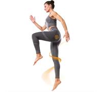 Guam Legging Power Fit Taille S-M 42-44 nouveauté Fibramar Anti-Cellulite Gris chiné, Nuances de Gris, 38