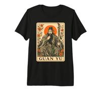 Guan YU Trois Royaumes Histoire Guerrier Chinois T-Shirt Haut de Gamme