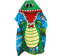 Guanan Poncho serviette à capuche pour enfant - Serviette de bain à capuche - En microfibre - Motif dessin animé - Séchage rapide - Pour filles et garçons (3-12 ans)
