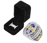 guancrown Bague de championnat de football fantastique 2025 - Trophée de sport - Vainqueur de la FFL, size 9, Zinc, Diamant blanc