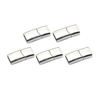 Guangcailun Accessoires pour la fabrication de bijoux : Fermoir en acier inoxydable de forme unique et résistant, disponible en plusieurs couleurs attrayantes, rallonge bracelet, Argent, 10x5mm