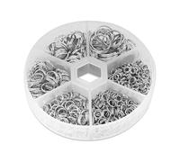 Guangcailun Anneaux porte-clés ronds, connecteurs plats 10 mm pour une organisation créative des clés et la création de bijoux DIY (40 anneaux de 12 mm, de jonction à double