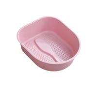 Guangcailun Baignoire de pour les pieds avec robuste en PP offrant un confort apaisant à Pour tous. Résistante au vieillissement, Pour elle peut être utilisée, Rose, 38.5 x 33 x 11.5 cm