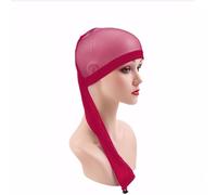 Guangcailun Bonnet en maille style manchon de perruque, couverture polyvalente pour perruque et dreadlocks longs, bonnet de perruque avec bande élastique, chignon, fausses dreadlocks longues, rose