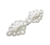 Guangcailun Bouton de couture à nœud chinois en forme de grenouille, accessoire charmant pour vos projets de couture, costumes et vêtements de Pour tous les jours, Blanc, 22 x 7.5 cm