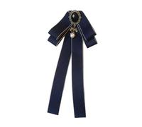 Guangcailun Broche nœud papillon créative, accessoire indispensable pour une allure élégante lors d'occasions spéciales : remise de diplômes, cocktails, banquets, Bleu foncé, 11.5x24cm