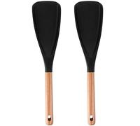 Guangcailun Cuillère Staub, température de Cuisson, Besoins pour 2 pièces, poignée en Bois pour la Cuisson de la silice, Silicone de qualité Alimentaire, 2 Paquets/lot
