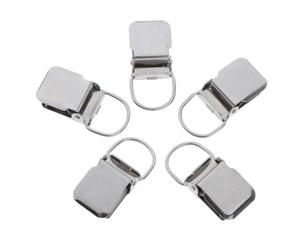 Guangcailun Ensemble pratique de 5 pinces à bretelles, comprenant des pinces à moufles en acier inoxydable et en métal, des bavoir pour la confection de jouets et supports pour accessoires.