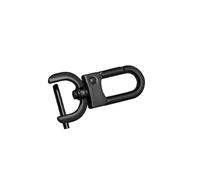 Guangcailun Fermoir pivotant à mousqueton amovible avec barre à vis pour sangle de sac main de remplacement DIY Noir S, Noir, S