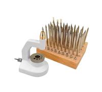 Guangcailun Kit Complet d'outils de réparation de Montres Comprenant Un Outil de sertissage Ergonomique et Un Jeu de poinçons Polyvalents pour Le poinçonnage de Bijoux d'horloger.