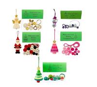 Guangcailun Kit de 5 pièces pour sapin de Noël, artisanat, kit, roman Père Noël, bonhomme neige pour décorations et cadeaux