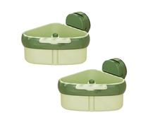 Guangcailun Lot de 2 crépines d'angle pour évier - Filtre à déchets triangulaire multifonctionnel, support de rangement suspendu en ABS avec vidage des déchets humides, vert