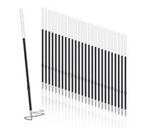 Guangcailun Lot de 30 recharges rétractables pour stylo à bille noir de 0,7 mm pour écriture lisse, 107 mm de long