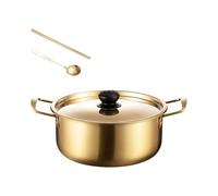 Guangcailun Marmite coréenne pour ramen, chauffe rapidement, idéale pour préparer soupes et ragoûts de ramen en famille. Comprend un couvercle, une cuillère et des baguettes, 20 cm