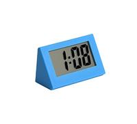 Guangcailun Mini Horloge écran LED Bureau Chevet horloges électroniques numériques à Piles Heure Date Triangulaire Portable Calendrier de Voyage, Bleu