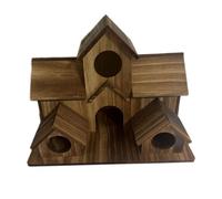 Guangcailun Nichoirs en Bois pour Oiseaux d'extérieur, Comprenant de charmants nichoirs à 3 Trous pour merles Bleus et pinsons. Fabriqués en Bois, Ces Suspendus sont conçus pour