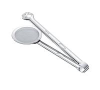 Guangcailun Passoire à friture à mailles fines, antirouille, facile nettoyer, pratique utiliser, design en griffe de chat, idéale pour la friture et la manipulation, acier argent 304