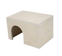 Guangcailun Petit château pour Animaux de Compagnie, Accessoires pour Cage à Domicile pour Hamster, Cochon d'Inde, Chinchilla, Rat, Arches M, Couleur du Bois, Dessus Plat