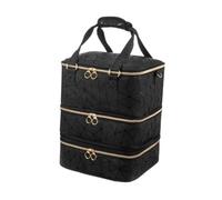 Guangcailun Pochette de rangement à vernis à ongles 3 niveaux pouvant contenir 84 flacons, offrant de nombreuses options rangement pour les fournitures et outils manucure. Lampe incluse.
