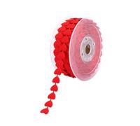 Guangcailun Ruban cœur, Rouleau de 20 mètres en Polyester gaufré, idéal pour Les Loisirs créatifs, la décoration de la Maison, Les Mariages et Les fêtes.