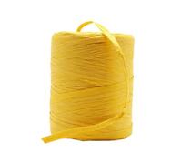 Guangcailun Ruban de Raphia Rubans naturels et vibrants pour l'artisanat décoratif Large Application Ruban de Papier Naturel en Fibres Fil de Raphia, Jaune