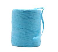 Guangcailun Ruban de Raphia Rubans naturels et vibrants pour l'artisanat décoratif Large Application Ruban de Papier Naturel en Fibres Fil de Raphia, Bleu Acide