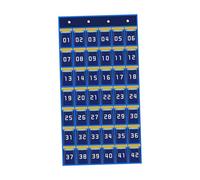 Guangcailun Tableau de Poche pour Salle de Classe avec Organiseur Poche numérique pour Armoire Chambre à Coucher, Gris, 30 Poches, 42 Poches Bleues