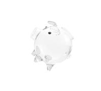 Guangcailun Tirelire en verre transparent fantaisie en forme de cochon Tirelire verre pour enfants Pot d'économie d'argent Convient pour la décoration de la chambre Petite bouteille forme cochon