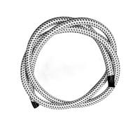 Guangcailun Tuyau d'air pour défroisseur vapeur polyvalent, accessoire durable et résistant Pour aux hautes températures, outil de repassage vapeur domestique et professionnel, noir blanc, 3 m