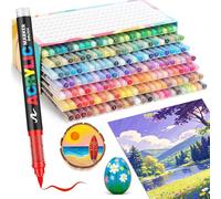 Guangna 168 Couleurs de Marqueur Acryliques, Acrylic Paint Markers pour Papier, Verre, Galet, Métal, Plastique, Bois