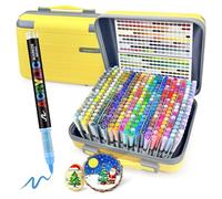 Guangna Couleurs de Marqueur Acryliques, Acrylic Paint Markers pour Papier, Verre, Galet, Métal, Plastique, Bois (360)