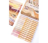 Guangna Feutres acryliques 24, feutres à pointe fine flexible et précise, encre opac superposable, cahier de coloriage, verre, céramique, roche, bois, pierre, peinture sur tissu (24)