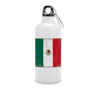 Guangpat Bouteilles d'eau du Mexique en acier inoxydable avec drapeau du Mexique - Bouteille d'eau isotherme de 590 ml - Portable et étanche - Idéal pour la gym, la randonnée et les voyages