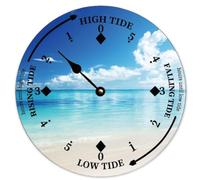 Guangpat Horloge marée plage océan atlantique horloge côtière indicateur de marée avec marée haute et basse horloge nautique pour plage maison terrasse meilleur cadeau pour les amateurs de surf