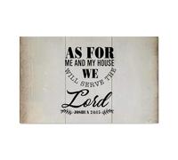 Guangpat Panneau de palette en bois avec verset de la Bible de Jésus rustique « As for Me My House » - 40,6 x 25,4 cm - Décoration murale pour maison, chambre à coucher, cuisine, salon