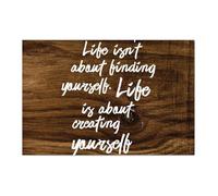 Guangpat Plaque en bois amusante avec inscription « Life Isn't About Finding Yourself » - Décoration murale rustique pour salon, cuisine - Cadeau de pendaison de crémaillère - 30,5 x 20,3 cm