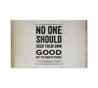 Guangpat Plaque en bois rustique avec inscription « No One Should Seek Their Own Good,but The Good of s » - Décoration murale amusante pour la maison, les bars, les clubs, les cafés, les fêtes - 40,6