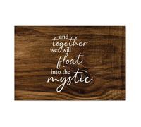 Guangpat Plaque en bois vintage avec inscription « And Together We Will Float Into The Mystic » - Décoration murale de motivation pour salon, cuisine - 30,5 x 20,3 cm