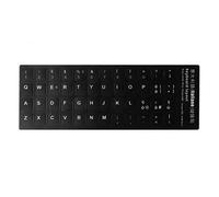 guangzhou Durable Russe/français/Espagnol/Japonais/Allemand/Arabe/coréen/Italien Clavier Langue Autocollant Fond Noir avec Lettrage Blanc pour Ordinateur Portable PC Accessoires informatiques