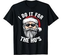 GUANJIE Funny Christmas Santa I Do It for The Hos Holiday Mood Gifts T-Shirt Black 3XL